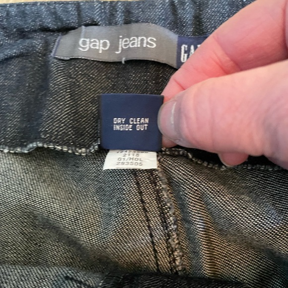 New Gap Size 14 Black Boot Cut Jeans with Leather Trim - Picture 6 of 6